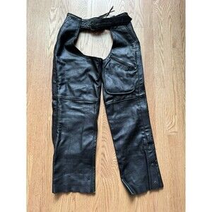 Leather King Motorcycle Chaps Unisex‎ Size Small Adjustable Biker Punk